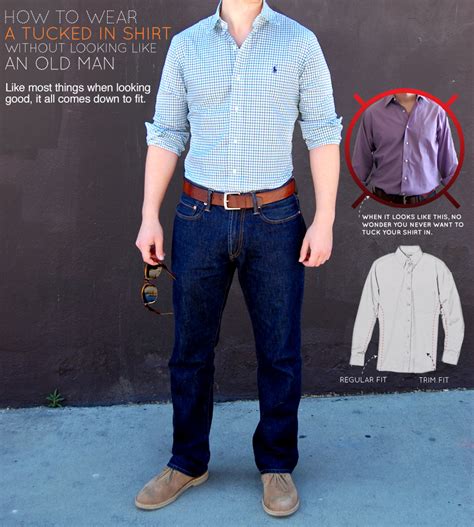 how to tuck shirt into jeans